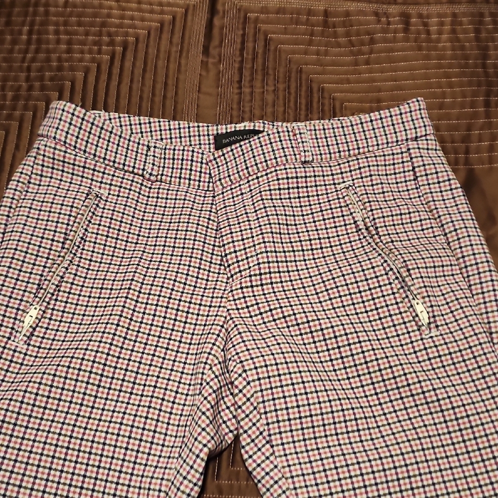 Banana Republic Cropped Checkered Pants
